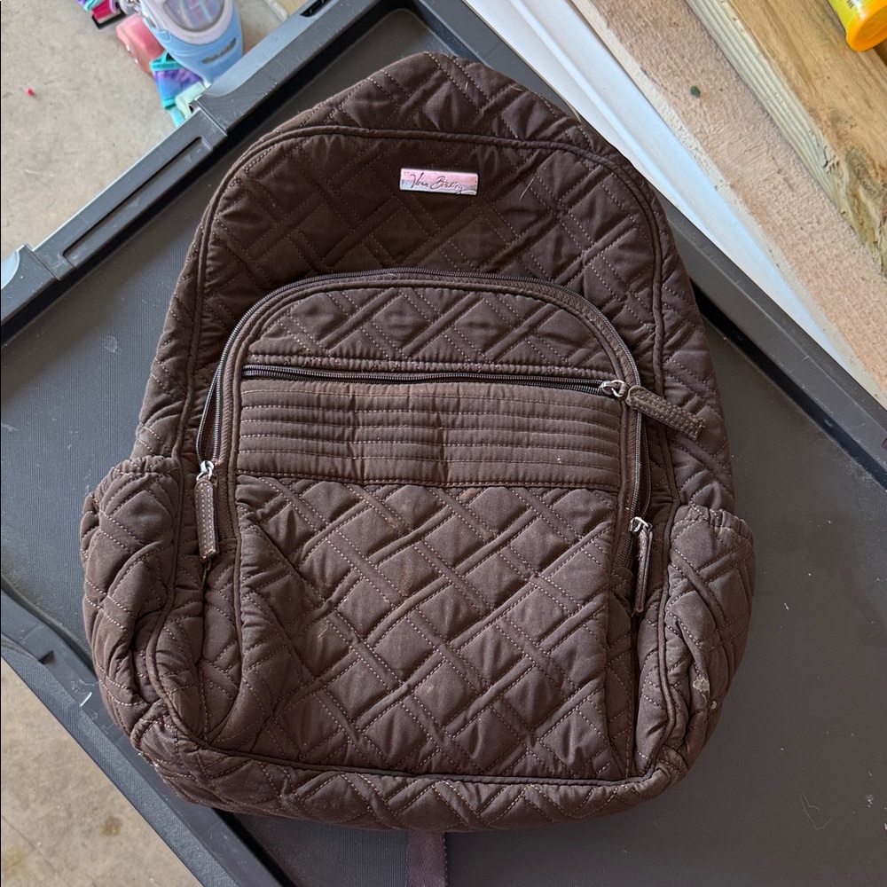 Vera Bradley Quilted Brown Backpack
